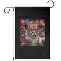 250 Years Of Freedom Garden Flag Funny Cat Selfie 4th of July Party