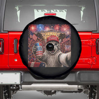 250 Years Of Freedom Spare Tire Cover Funny Cat Selfie 4th of July Party