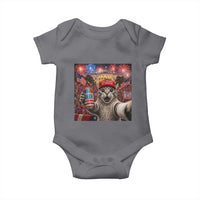 250 Years Of Freedom Baby Onesie Funny Cat Selfie 4th of July Party