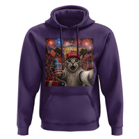 250 Years Of Freedom Hoodie Funny Cat Selfie 4th of July Party