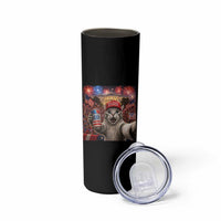 250 Years Of Freedom Skinny Tumbler Funny Cat Selfie 4th of July Party
