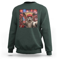 250 Years Of Freedom Sweatshirt Funny Cat Selfie 4th of July Party
