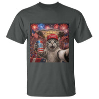250 Years Of Freedom T Shirt Funny Cat Selfie 4th of July Party