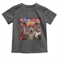 250 Years Of Freedom Toddler T Shirt Funny Cat Selfie 4th of July Party