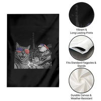 Funny Cat Selfie 4th of July Garden Flag Patriotic Eagle American Flag Gift