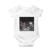Funny Cat Selfie 4th of July Baby Onesie Patriotic Eagle American Flag Gift