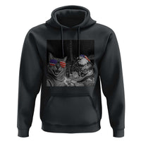 Funny Cat Selfie 4th of July Hoodie Patriotic Eagle American Flag Gift