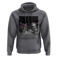 Funny Cat Selfie 4th of July Hoodie Patriotic Eagle American Flag Gift