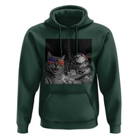 Funny Cat Selfie 4th of July Hoodie Patriotic Eagle American Flag Gift