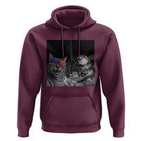 Funny Cat Selfie 4th of July Hoodie Patriotic Eagle American Flag Gift