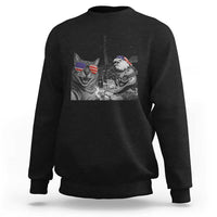 Funny Cat Selfie 4th of July Sweatshirt Patriotic Eagle American Flag Gift