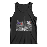 Funny Cat Selfie 4th of July Tank Top Patriotic Eagle American Flag Gift
