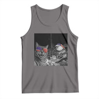 Funny Cat Selfie 4th of July Tank Top Patriotic Eagle American Flag Gift