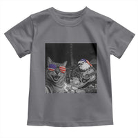 Funny Cat Selfie 4th of July Toddler T Shirt Patriotic Eagle American Flag Gift