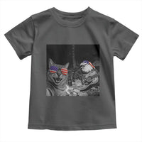 Funny Cat Selfie 4th of July Toddler T Shirt Patriotic Eagle American Flag Gift