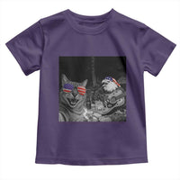 Funny Cat Selfie 4th of July Toddler T Shirt Patriotic Eagle American Flag Gift