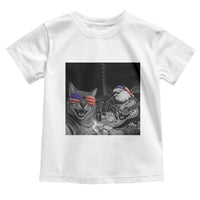 Funny Cat Selfie 4th of July Toddler T Shirt Patriotic Eagle American Flag Gift