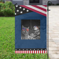 Funny Cat Selfie 4th of July Patriotic Garden Flag Patriotic Eagle American Flag Gift