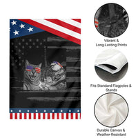 Funny Cat Selfie 4th of July Patriotic Garden Flag Patriotic Eagle American Flag Gift
