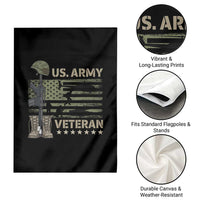 US Arrny Veteran Garden Flag Proud Soldier USA Flag Camouflage Military - Wonder Print Shop
