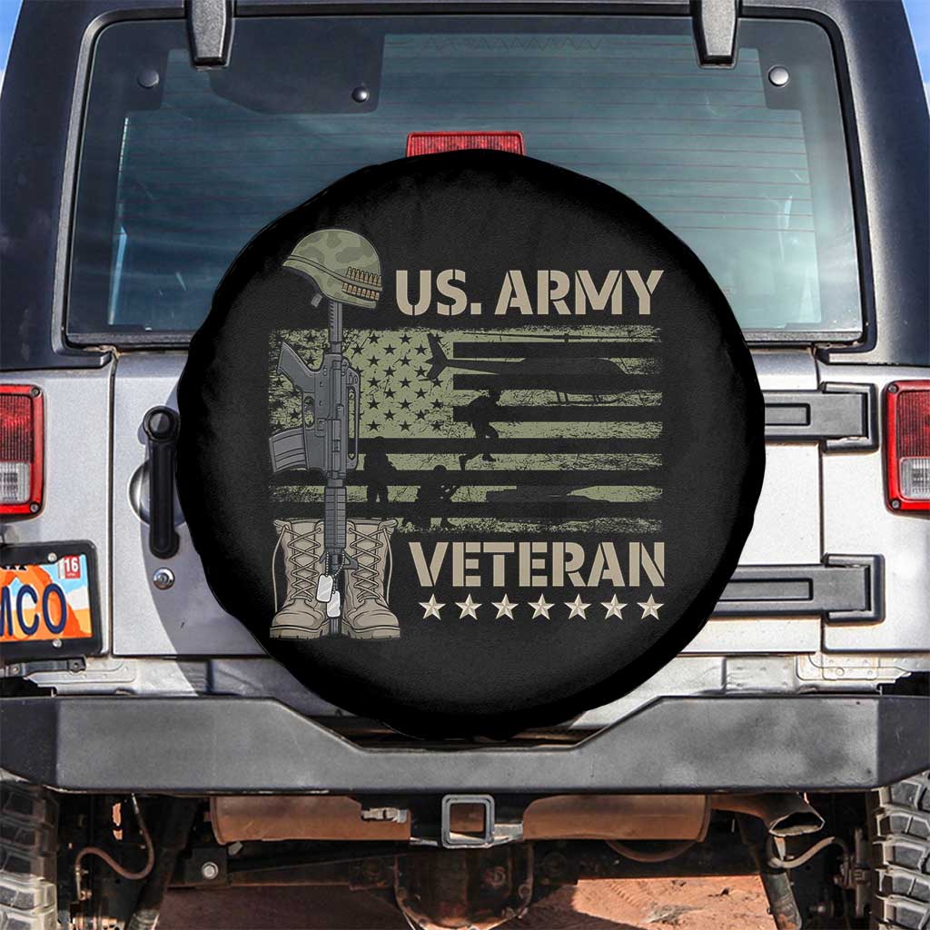 US Arrny Veteran Spare Tire Cover Proud Soldier USA Flag Camouflage Military - Wonder Print Shop