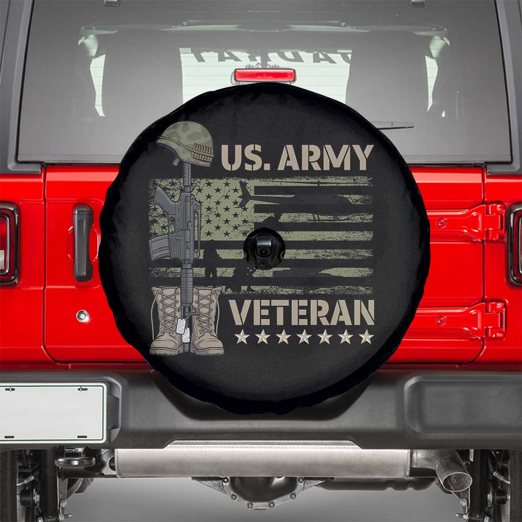 US Arrny Veteran Spare Tire Cover Proud Soldier USA Flag Camouflage Military - Wonder Print Shop