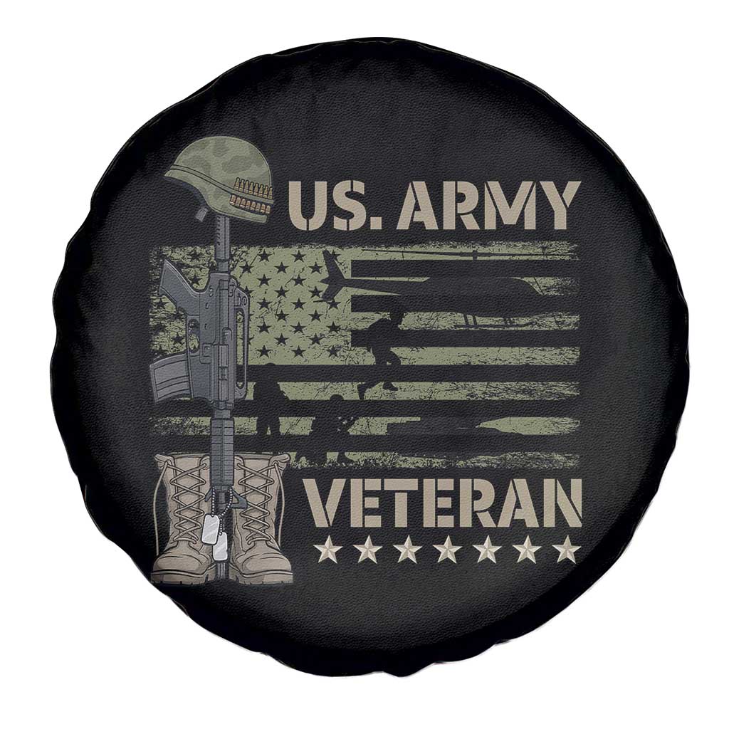 US Arrny Veteran Spare Tire Cover Proud Soldier USA Flag Camouflage Military - Wonder Print Shop
