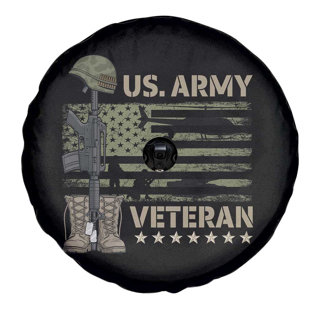 US Arrny Veteran Spare Tire Cover Proud Soldier USA Flag Camouflage Military - Wonder Print Shop
