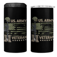 US Arrny Veteran 4 in 1 Can Cooler Tumbler Proud Soldier USA Flag Camouflage Military - Wonder Print Shop