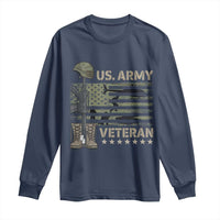 US Arrny Veteran Long Sleeve Shirt Proud Soldier USA Flag Camouflage Military - Wonder Print Shop