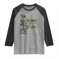 US Arrny Veteran Raglan Shirt Proud Soldier USA Flag Camouflage Military - Wonder Print Shop