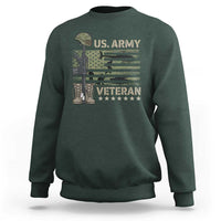 US Arrny Veteran Sweatshirt Proud Soldier USA Flag Camouflage Military - Wonder Print Shop
