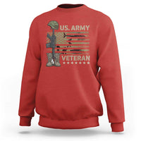 US Arrny Veteran Sweatshirt Proud Soldier USA Flag Camouflage Military - Wonder Print Shop