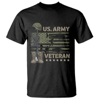US Arrny Veteran T Shirt Proud Soldier USA Flag Camouflage Military - Wonder Print Shop