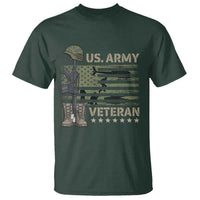 US Arrny Veteran T Shirt Proud Soldier USA Flag Camouflage Military - Wonder Print Shop