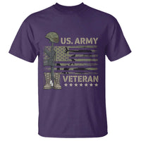 US Arrny Veteran T Shirt Proud Soldier USA Flag Camouflage Military - Wonder Print Shop