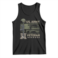 US Arrny Veteran Tank Top Proud Soldier USA Flag Camouflage Military - Wonder Print Shop