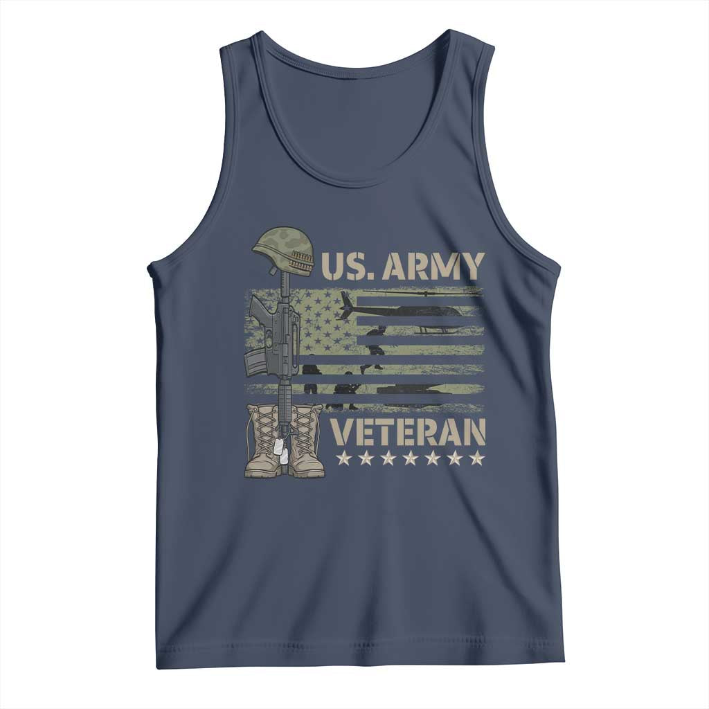 US Arrny Veteran Tank Top Proud Soldier USA Flag Camouflage Military - Wonder Print Shop