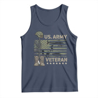 US Arrny Veteran Tank Top Proud Soldier USA Flag Camouflage Military - Wonder Print Shop