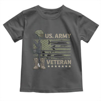 US Arrny Veteran Toddler T Shirt Proud Soldier USA Flag Camouflage Military - Wonder Print Shop