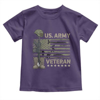 US Arrny Veteran Toddler T Shirt Proud Soldier USA Flag Camouflage Military - Wonder Print Shop