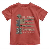 US Arrny Veteran Toddler T Shirt Proud Soldier USA Flag Camouflage Military - Wonder Print Shop