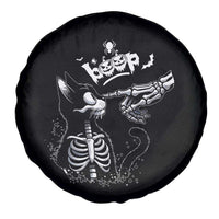 Black Cat Halloween Spare Tire Cover Skeleton Hand Boop - Wonder Print Shop
