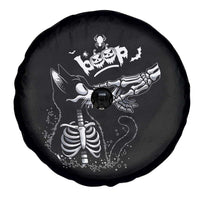 Black Cat Halloween Spare Tire Cover Skeleton Hand Boop - Wonder Print Shop