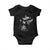 Black Cat Halloween Baby Onesie Skeleton Hand Boop - Wonder Print Shop