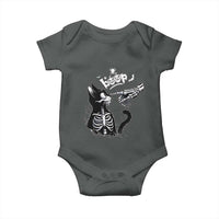 Black Cat Halloween Baby Onesie Skeleton Hand Boop - Wonder Print Shop