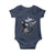 Black Cat Halloween Baby Onesie Skeleton Hand Boop - Wonder Print Shop