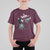 Black Cat Halloween T Shirt For Kid Skeleton Hand Boop - Wonder Print Shop
