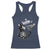 Black Cat Halloween Racerback Tank Top Skeleton Hand Boop - Wonder Print Shop