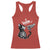 Black Cat Halloween Racerback Tank Top Skeleton Hand Boop - Wonder Print Shop
